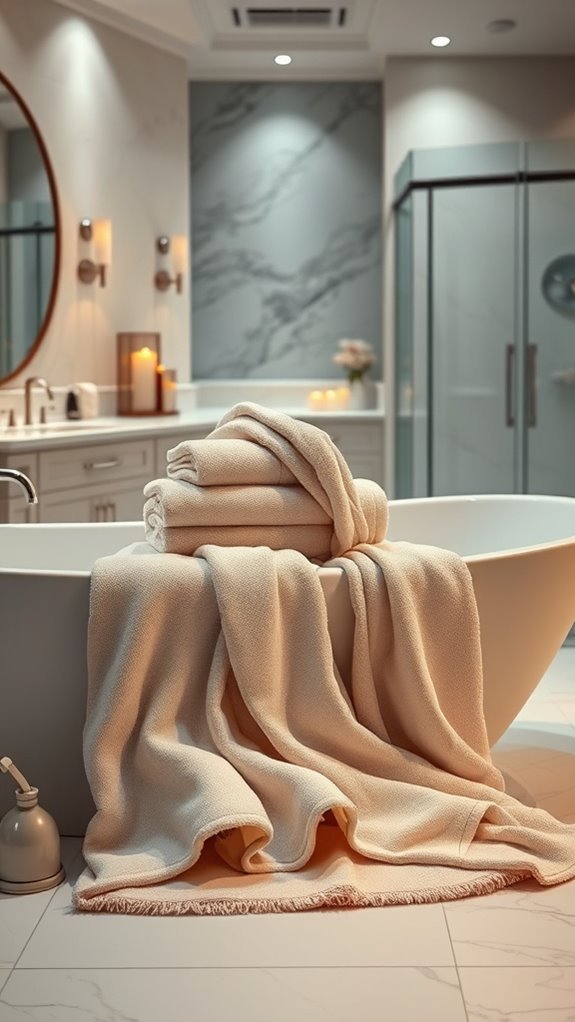 luxurious spa like bath linens