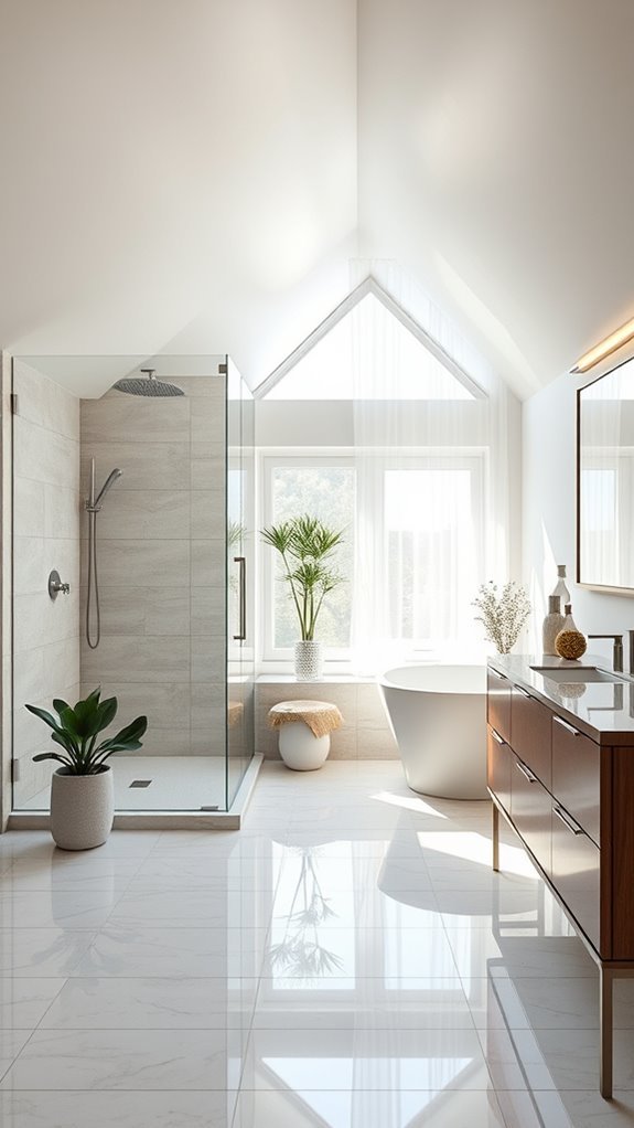 luxurious spa like shower experience