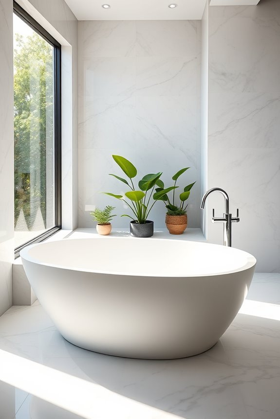 luxurious tub with seating
