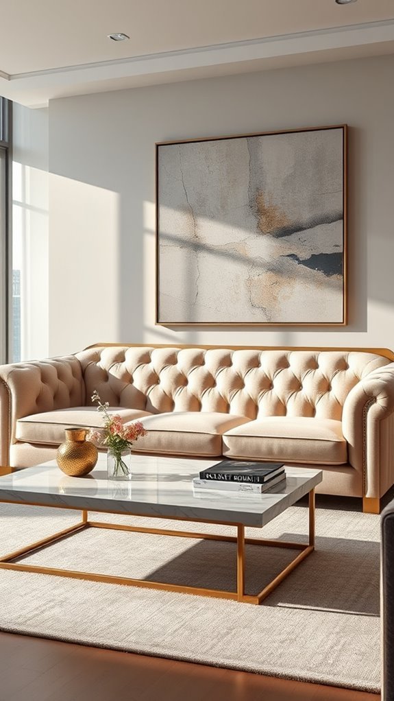 luxurious tufted sofa selection