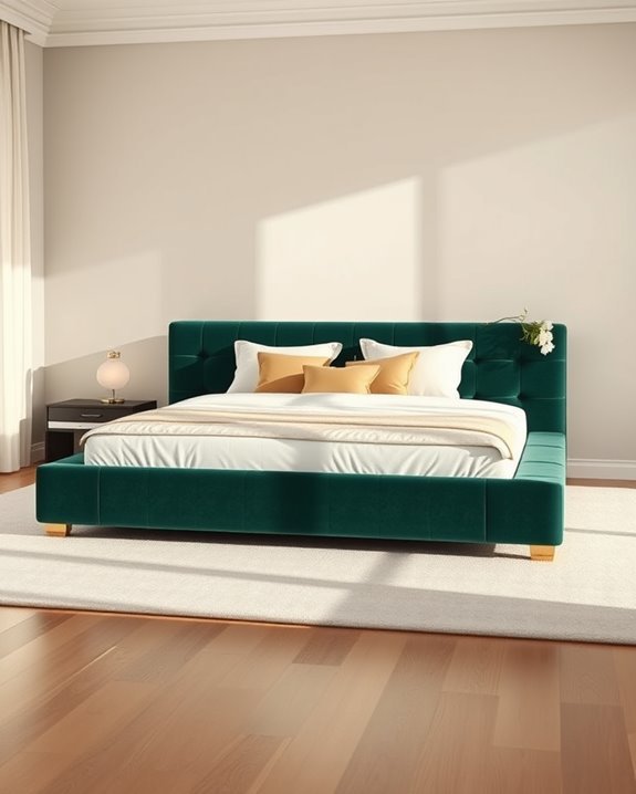 luxurious velvet box bed