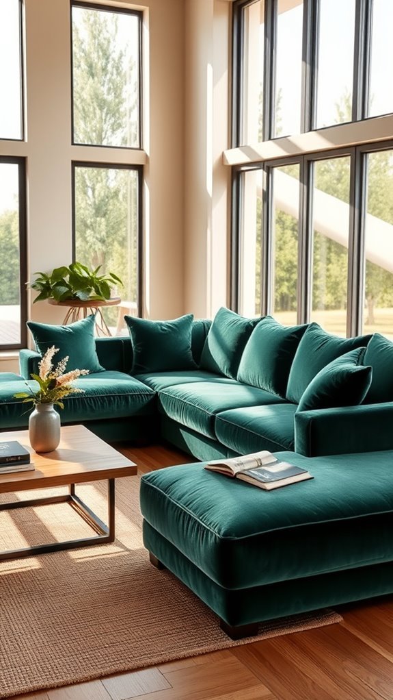luxurious velvet couch elegance