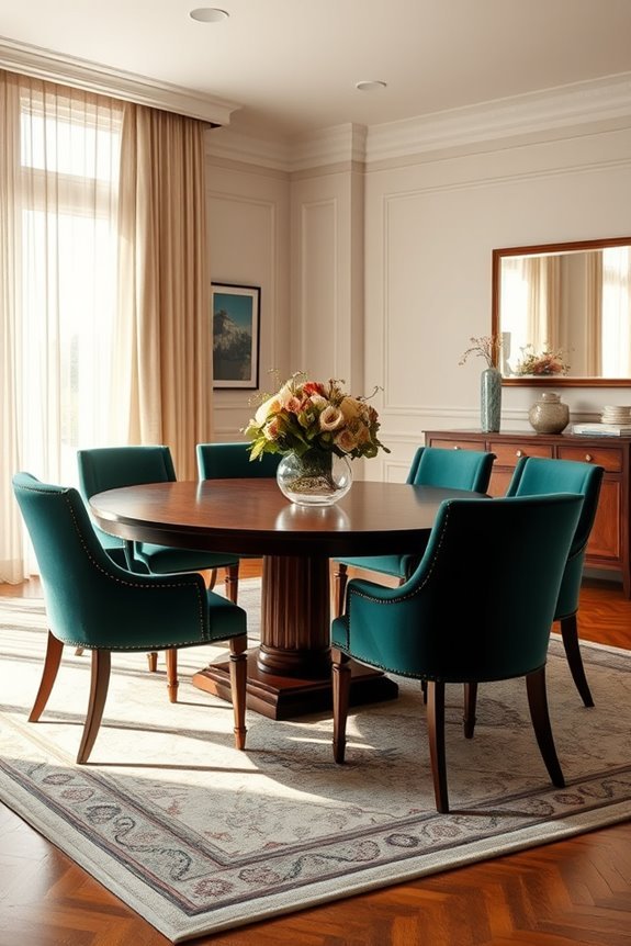 luxurious velvet dining chairs