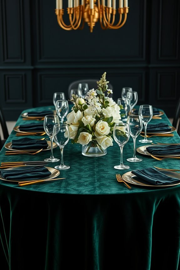 luxurious velvet dining elegance