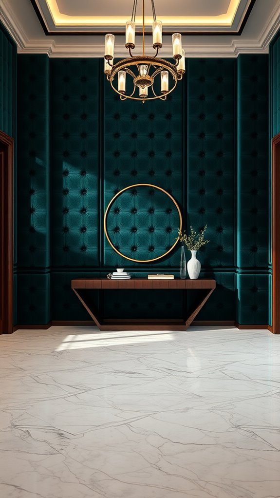 luxurious velvet wall panels