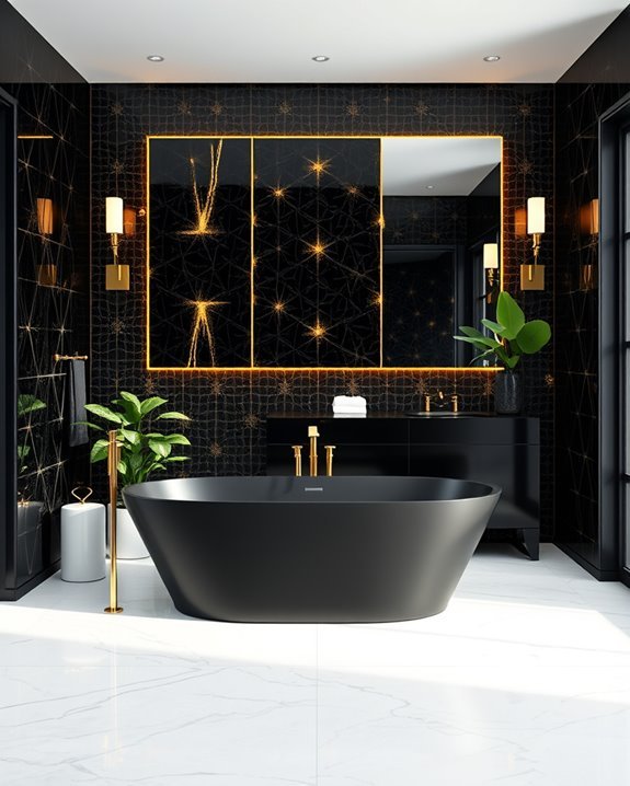 luxury black and gold accents