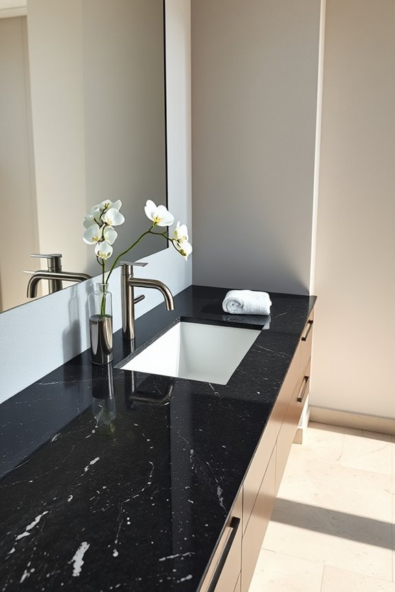 luxury black granite surfaces