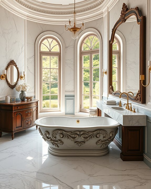 luxury marble bathroom oasis