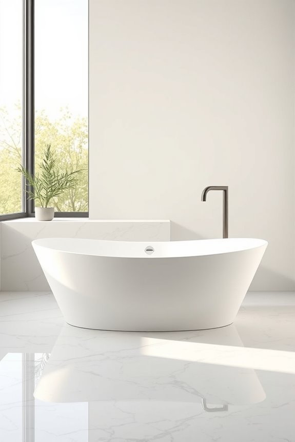 luxury tub with overflow