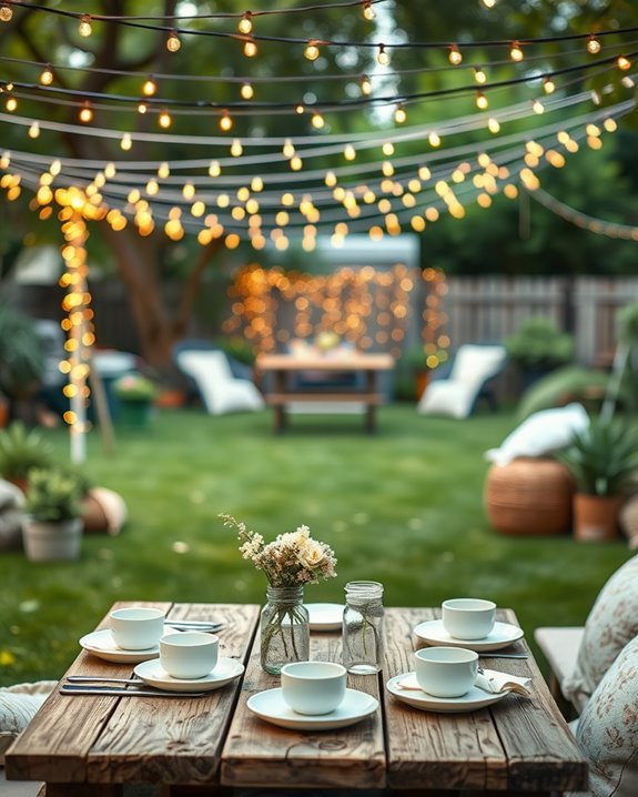 magical backyard birthday atmosphere