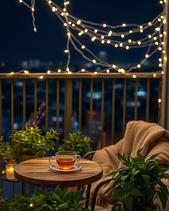 magical balcony fairy lights
