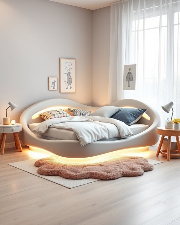 magical beds with lighting