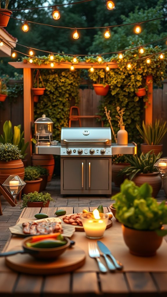 magical evening grilling ambiance