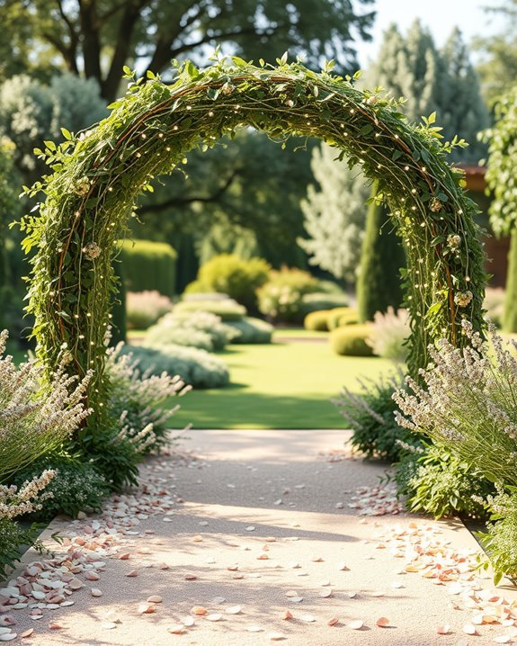 magical illuminated wedding entrance