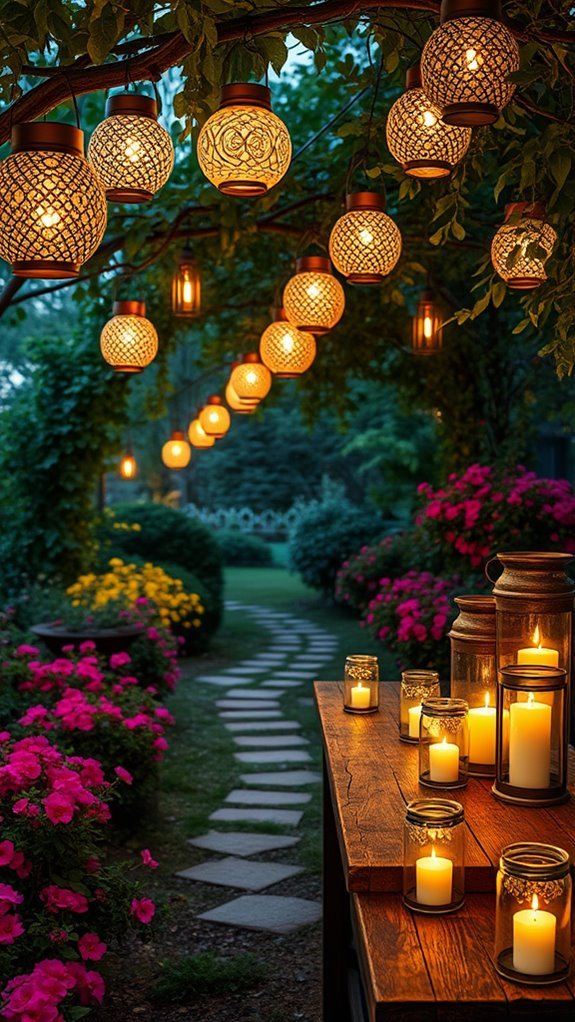 magical outdoor lantern placement