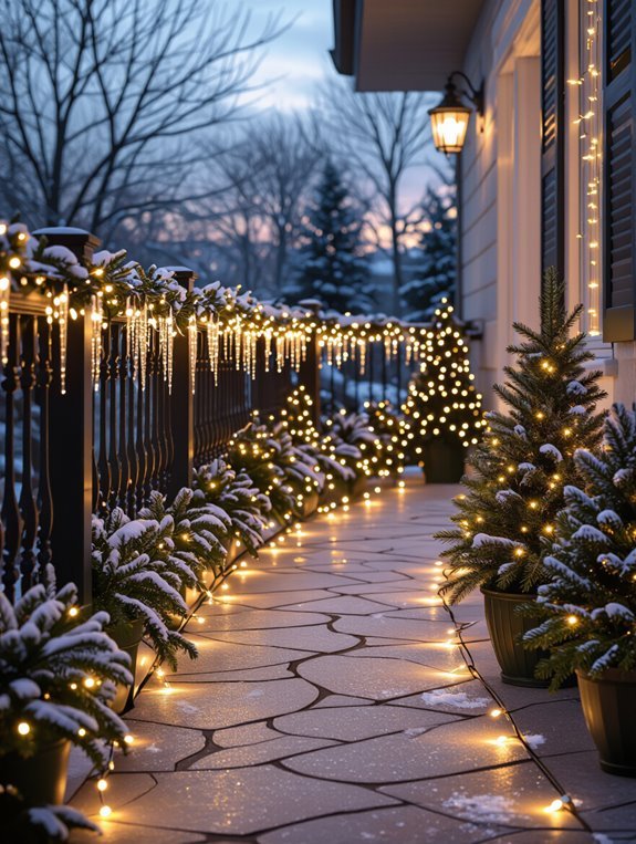 magical pathway lanterns and arch