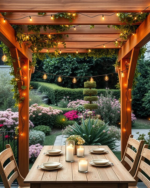magical pergola string lights