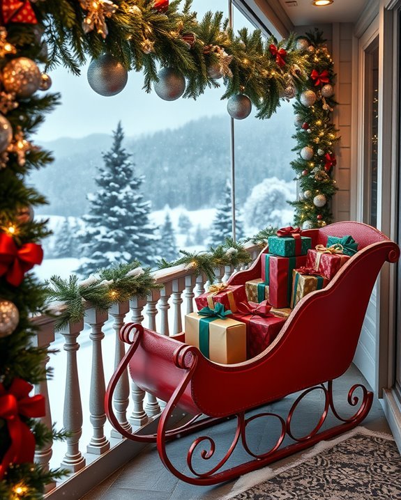 magical sleigh and presents