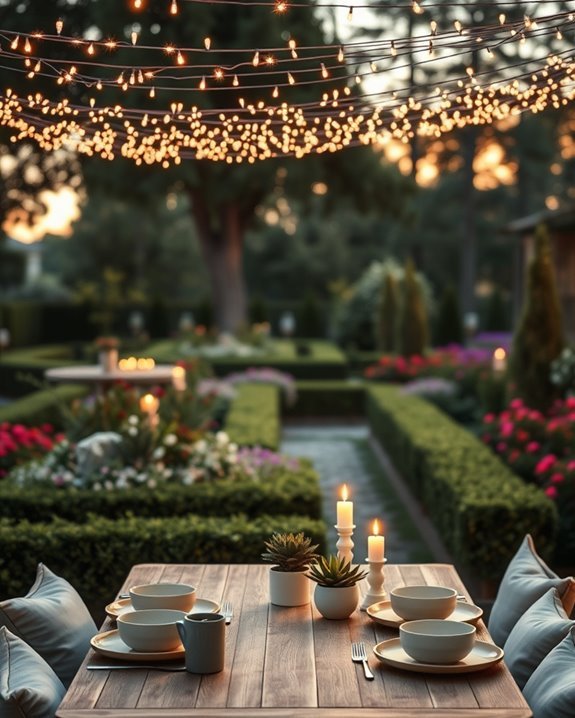magical twinkling garden ambiance