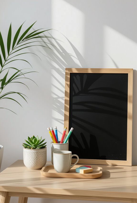 magnetic chalkboard accent wall