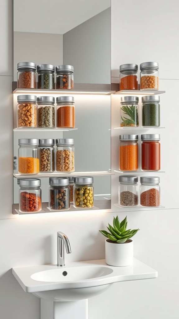 magnetic jars for organization
