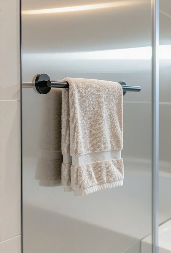magnetic non permanent towel storage