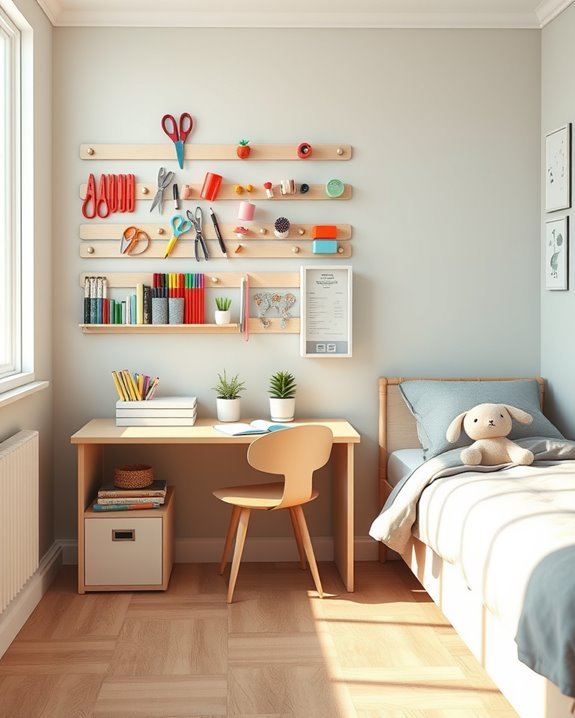 magnetic strips for organization