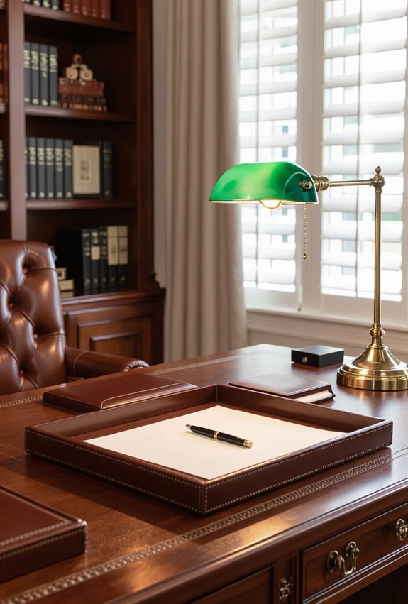 mahogany leather executive desk
