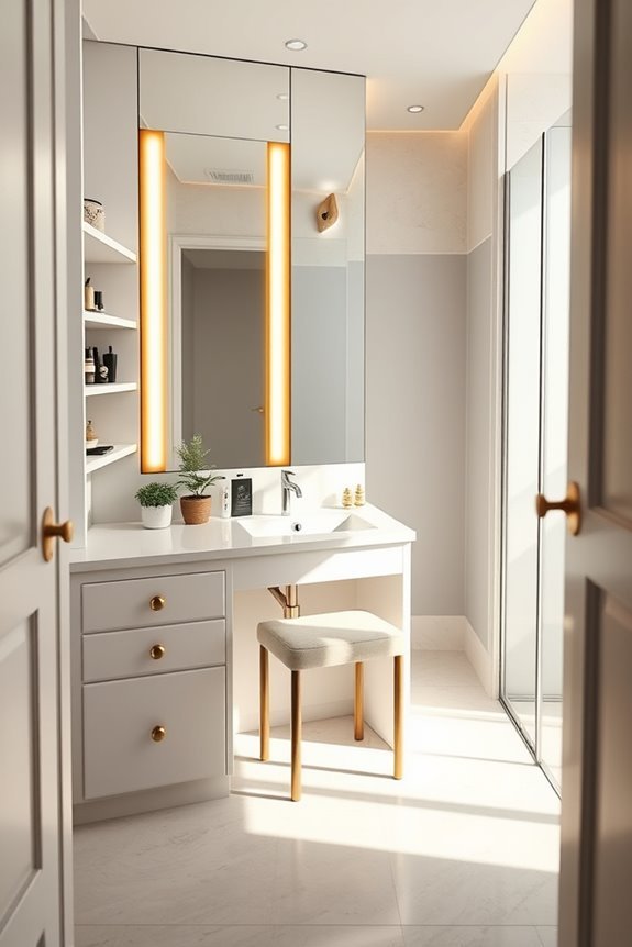 makeup vanity for organization