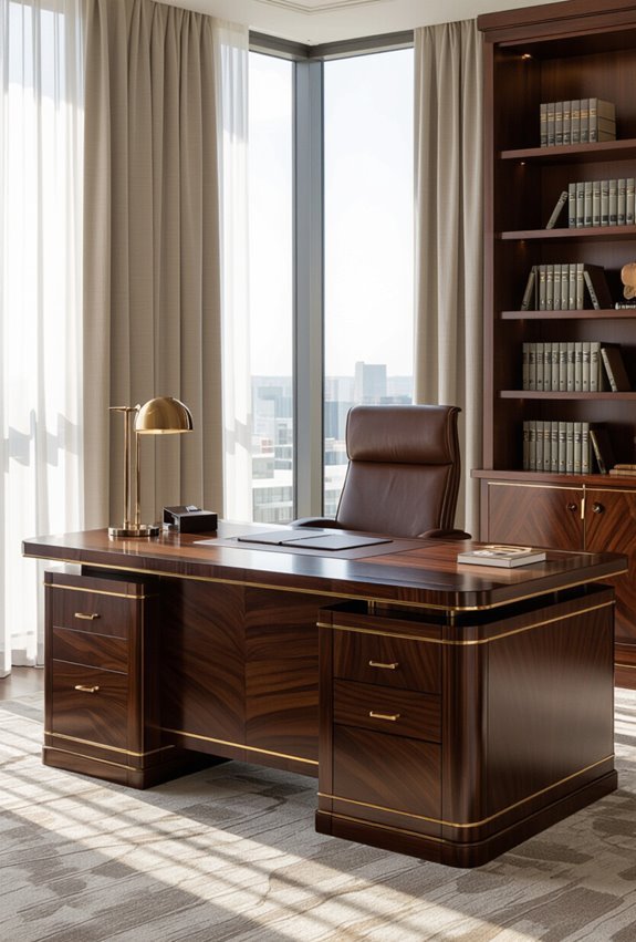 marble brass elevated executive style
