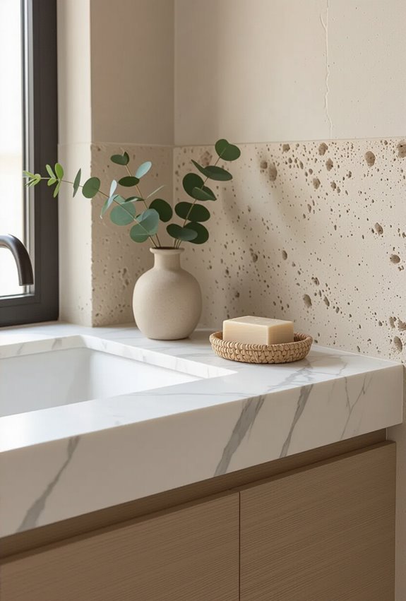 marble layered with stone