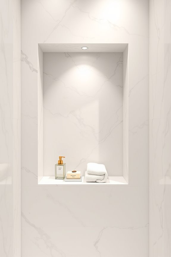 marble shower niche designs