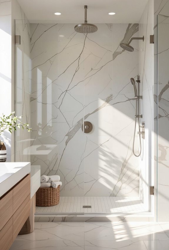 marble shower spa retreat