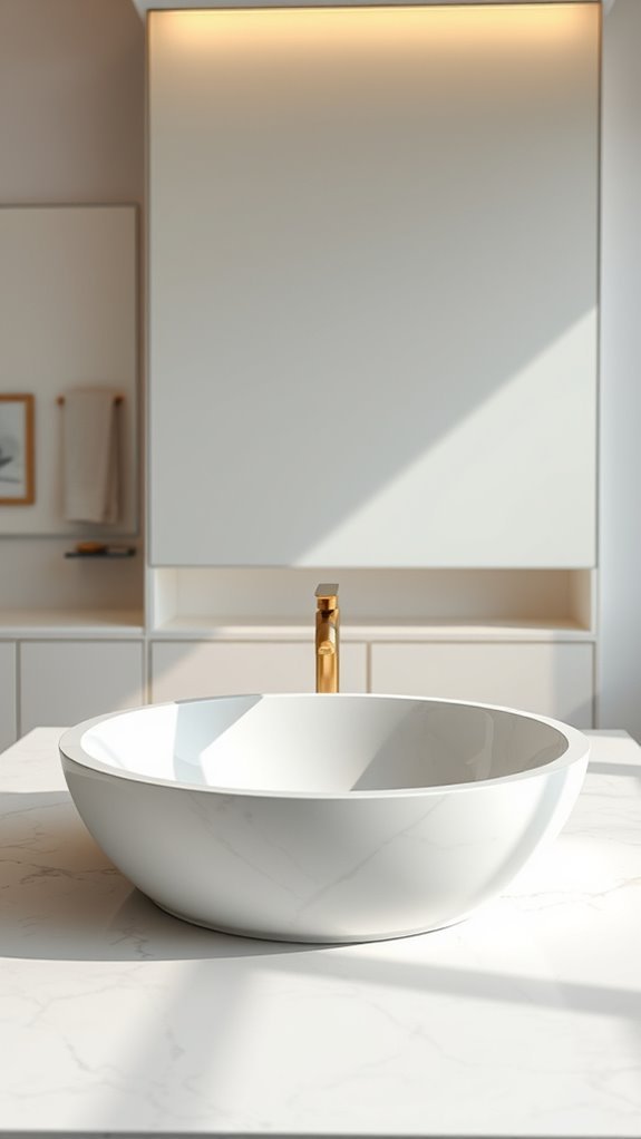 marble sinks enhance bathroom elegance