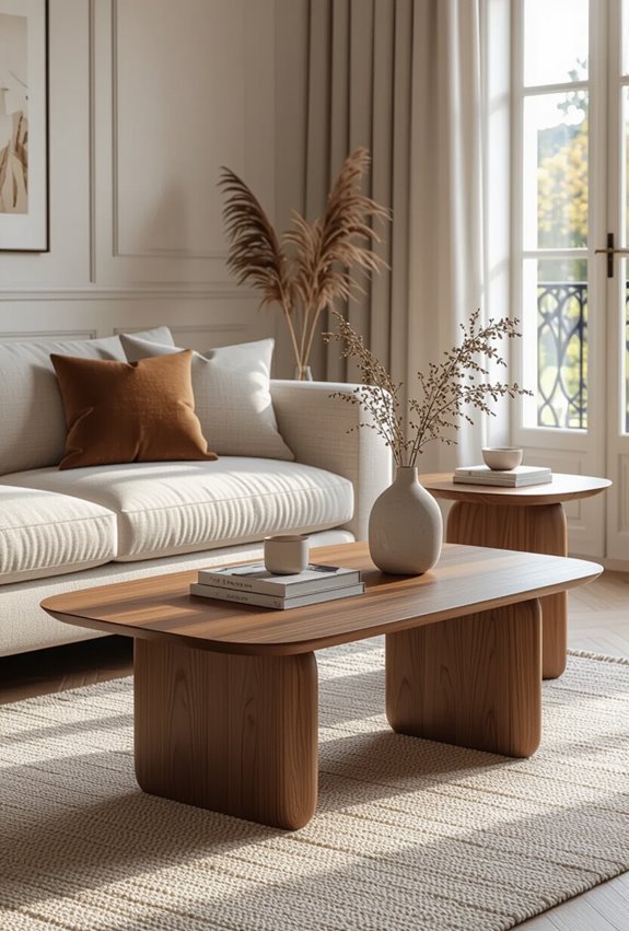 marble topped carved nesting tables