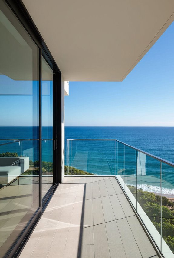marine grade glass railings