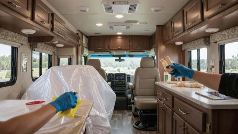 mask and protect interiors