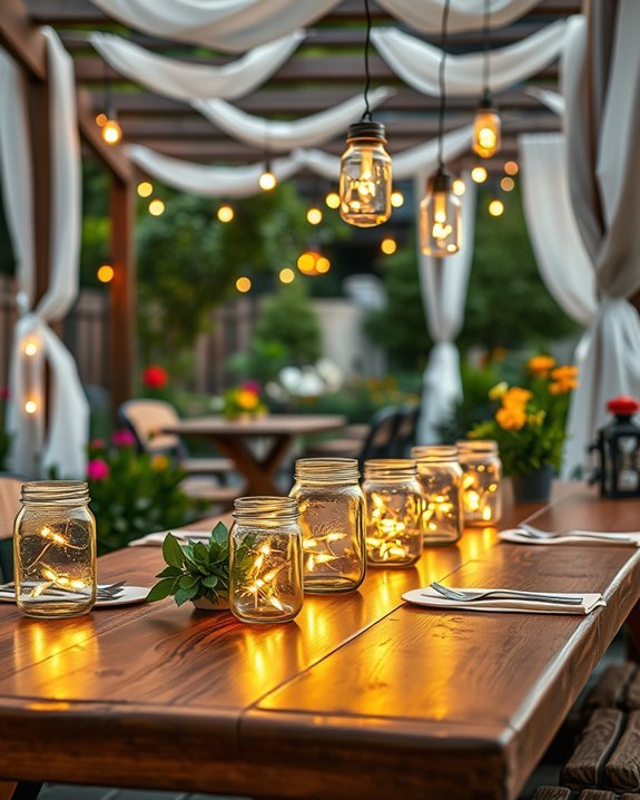 mason jars for cozy lighting