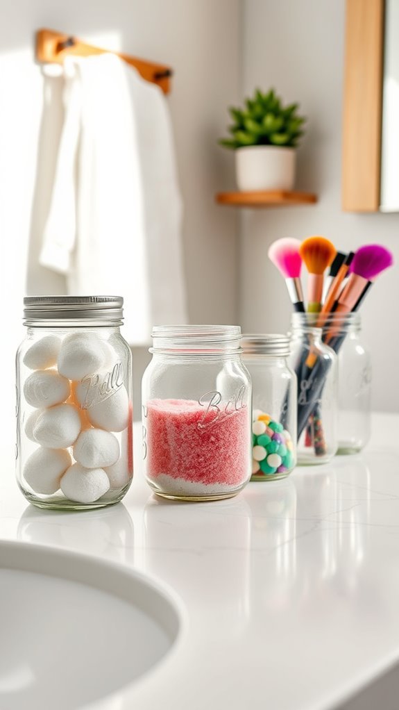 mason jars for organization