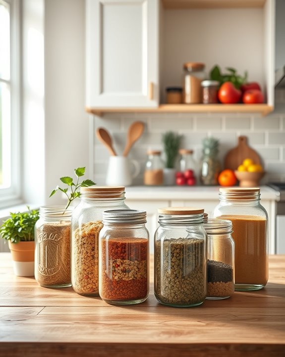 mason jars for organization