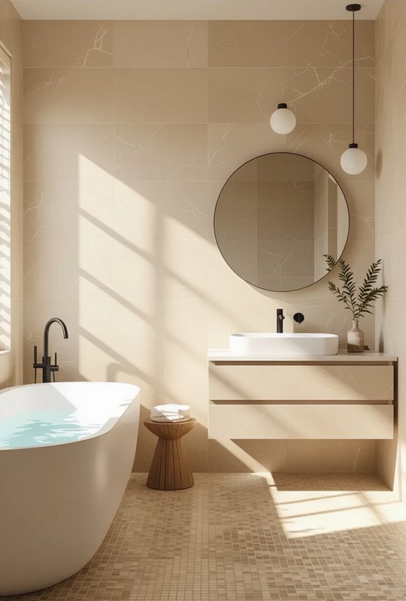 match beige undertones and grout