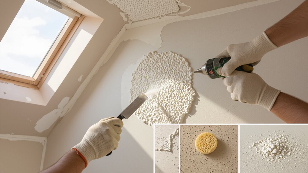 match ceiling texture techniques