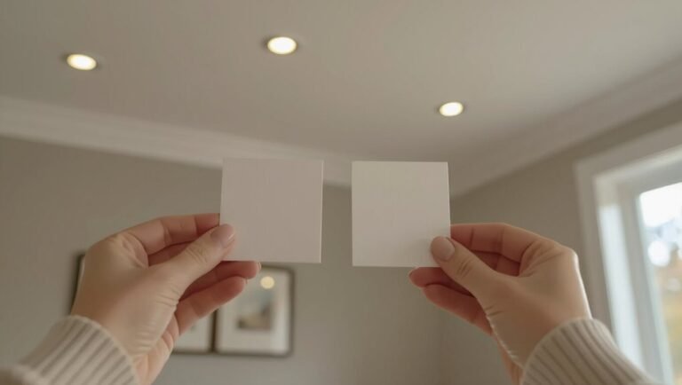 match ceiling white accurately