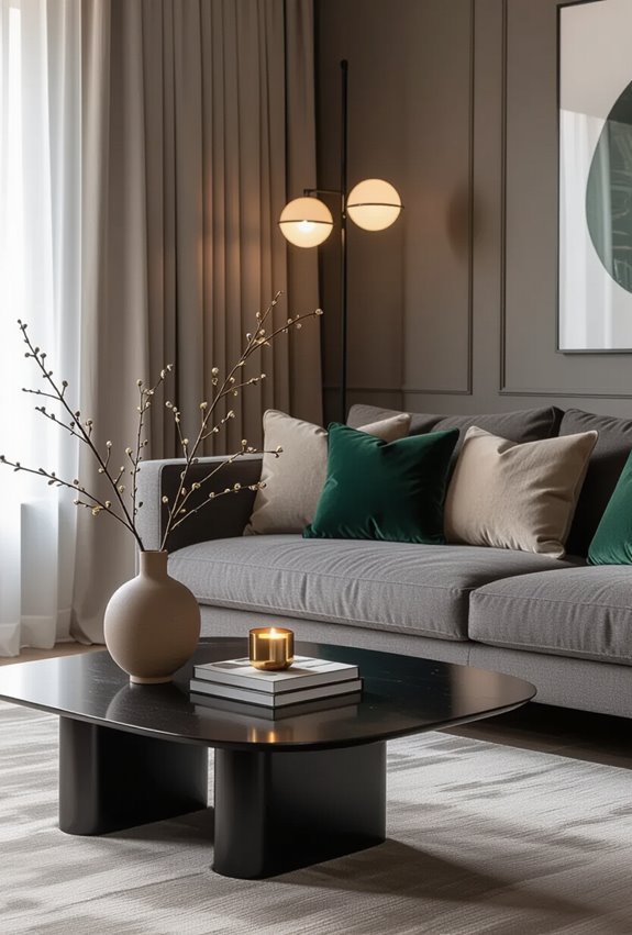 matte and gloss contrast accents