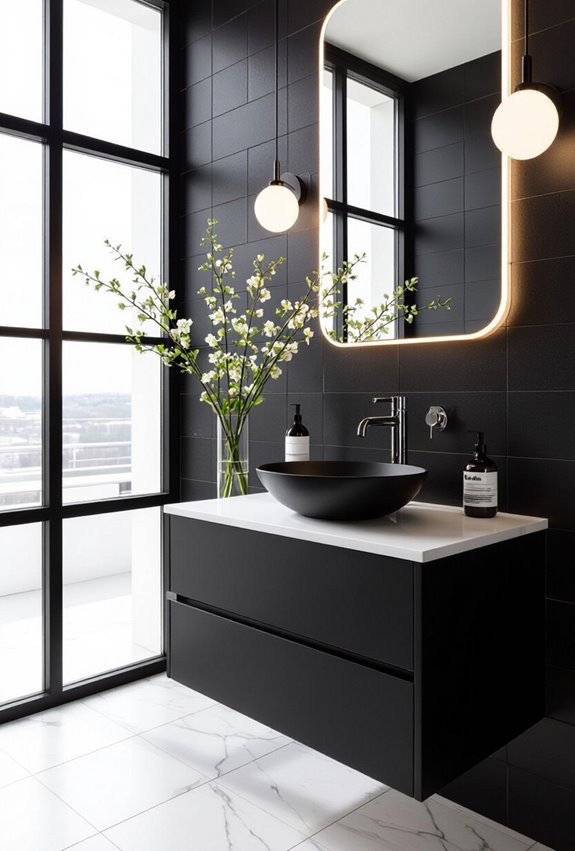 matte and glossy contrast