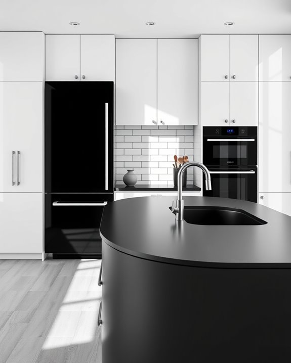 matte and glossy contrast