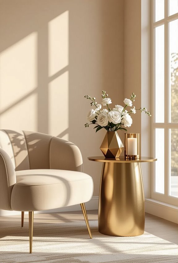 matte and shiny gold balance
