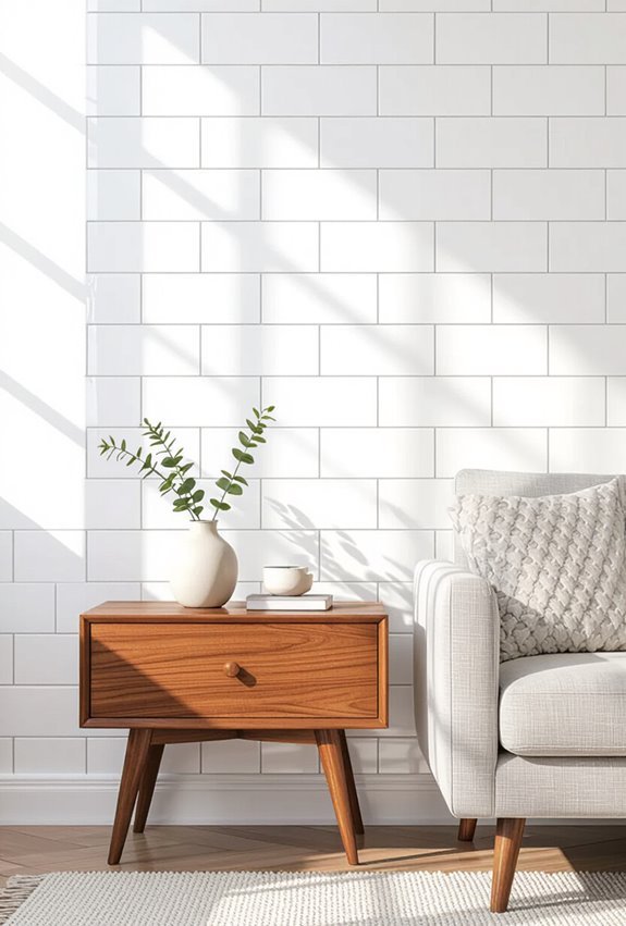 matte beveled subway tiles