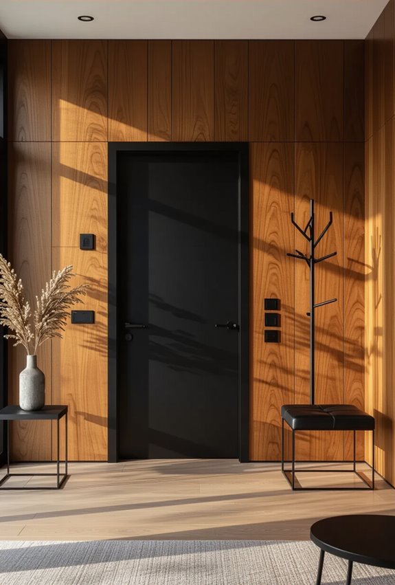 matte black doors cedar