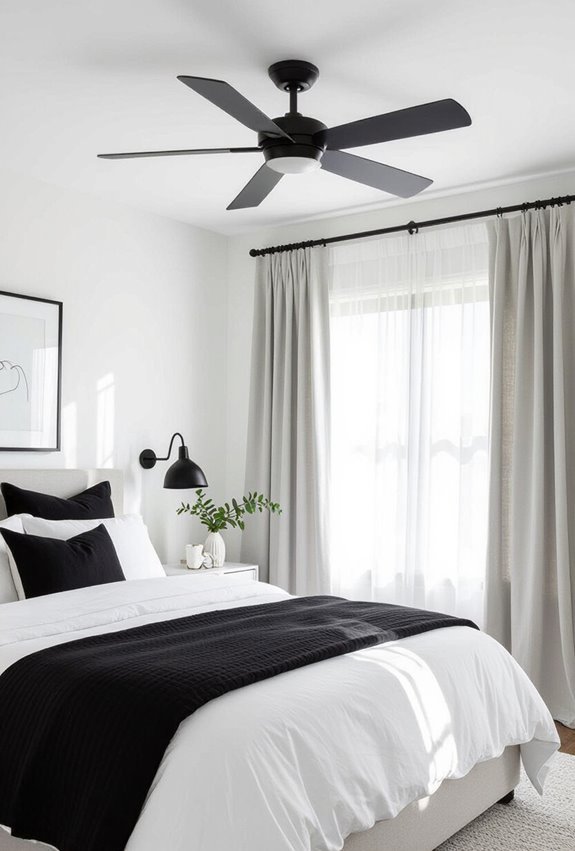 matte black fans striking contrast